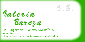valeria barcza business card